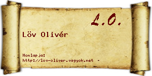 Löv Olivér névjegykártya