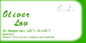 oliver lov business card
